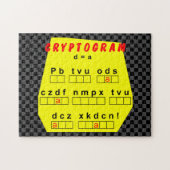 Gelbes Kryptogramm Puzzle (Horizontal)