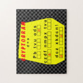 Gelbes Kryptogramm Puzzle (Vertikal)