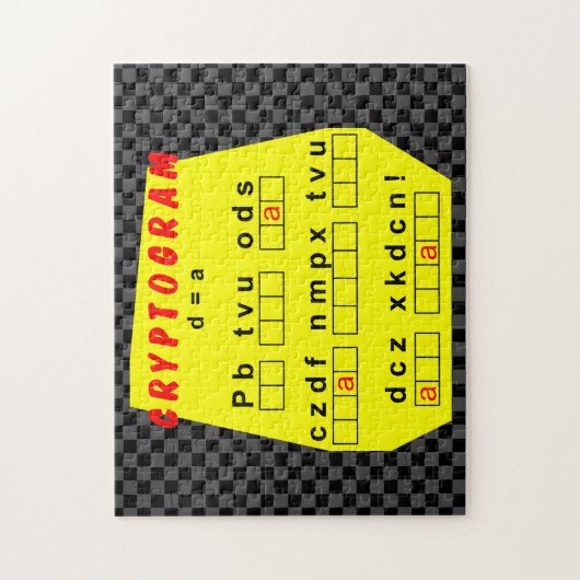Gelbes Kryptogramm Puzzle (Vertikal)
