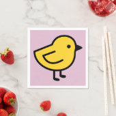 Gelbes Küken auf Rosa Serviette (Beispiel)
