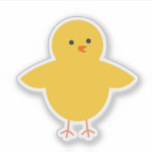 Gelbes Küken, kundenspezifisch geschnitten Vinyl S Aufkleber (Vorderseite)