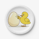 Gelbes Küken und Ei Pappteller (Vorderseite)