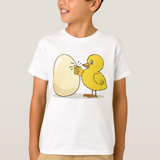 Gelbes Küken und Ei T-Shirt (Vorderseite)