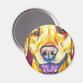 Gelbes Labrador 1 Magnet (Vorderseite/Rückseite)
