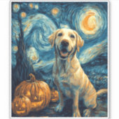 Gelbes Labrador (2) Aufkleber (Vorderseite)