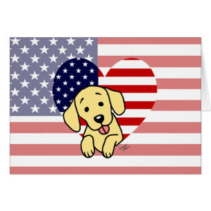 Gelbes Labrador-Amerikaner-Herz