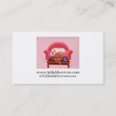 Gelbes Labrador auf der rosa Couch Visitenkarte (Rückseite)