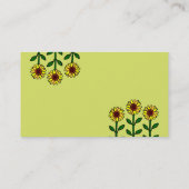Gelbes Labrador-Blumen-Geschäft Visitenkarte (Rückseite)