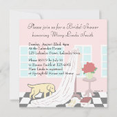 Gelbes Labrador-Brautparty Einladung (Rückseite)