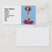 Gelbes Labrador, das LIEBE sammelt Visitenkarte (Vorne/Hinten)