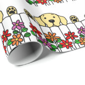 Gelbes Labrador, das Sie aufpasst Geschenkpapier (Rolleneckpunkt)