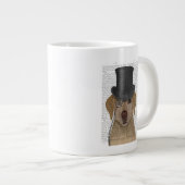 Gelbes Labrador, formales Hound und Hut Jumbo-Tasse (Vorderseite Rechts)
