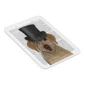 Gelbes Labrador, formales Hound und Hut Magnet (Rechte Seite)