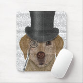 Gelbes Labrador, formales Hound und Hut Mousepad (Mit Mouse)