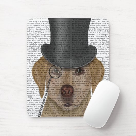 Gelbes Labrador, formales Hound und Hut Mousepad (Mit Mouse)