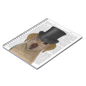 Gelbes Labrador, formales Hound und Hut Notizblock (Linke Seite)