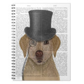 Gelbes Labrador, formales Hound und Hut Notizblock (Vorderseite)