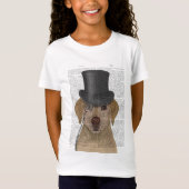 Gelbes Labrador, formales Hound und Hut T-Shirt (Vorderseite)