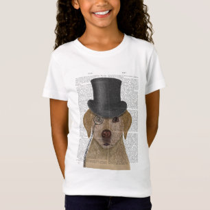 Gelbes Labrador, formales Hound und Hut T-Shirt