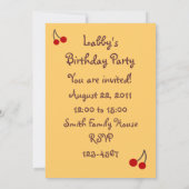 Gelbes Labrador Geburtstagsparty Einladungen (Rückseite)