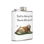Gelbes Labrador gemischte Rasse Dog Drink Flasche Flachmann (Rechts)