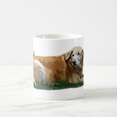 Gelbes Labrador gemischte Rasse Hund Kaffeepause T Kaffeetasse (Mittel)