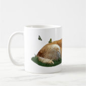 Gelbes Labrador gemischte Rasse Hund Kaffeepause T Kaffeetasse (Links)