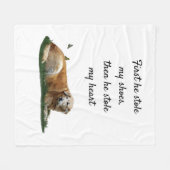 Gelbes Labrador gemischte Rasse Hunde Fleece Blank (Vorderseite (Horizontal))