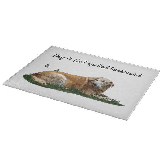 Gelbes Labrador gemischte Rasse Hunde-Schneidebret Schneidebrett (Ecke)