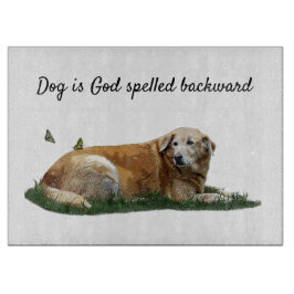 Gelbes Labrador gemischte Rasse Hunde-Schneidebret Schneidebrett