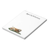 gelbes Labrador gemischte Rasse Hundentext Notizblock (Rotiert)