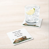 Gelbes Labrador gemischte Rasse Hundepapier Unters Rechteckiger Pappuntersetzer (Vor Ort)