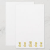 Gelbes Labrador-Hund-Design Briefpapier (Vorne/Hinten)