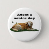 Gelbes Labrador Mixed Rasse Hund Button Button (Vorderseite)