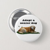 Gelbes Labrador Mixed Rasse Hund Button Button (Vorne & Hinten)
