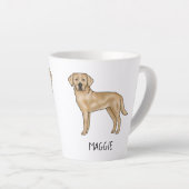 Gelbes Labrador Niedlicher Labrador Retriever Ihr Milchtasse (Rechte Ecke)