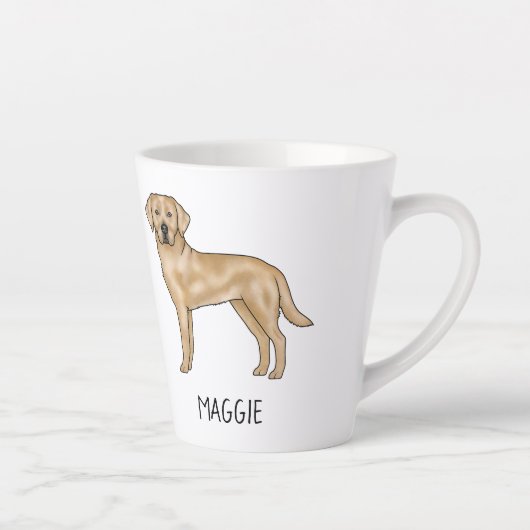 Gelbes Labrador Niedlicher Labrador Retriever Ihr Milchtasse (Rechts)