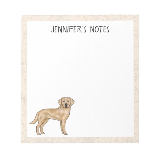 Gelbes Labrador Niedlicher Labrador Retriever Ihr Notizblock (Vorderseite)