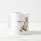 Gelbes Labrador-Party Tier Kaffeetasse (Vorderseite Links)