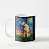 Gelbes Labrador Profil Starry Night Hund von Aja Kaffeetasse (Links)