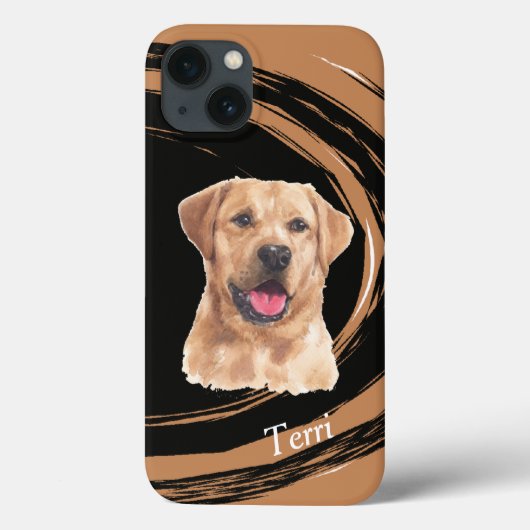 Gelbes Labrador Retriever Abstrakter Hund wirbeln  Case-Mate iPhone Hülle (Rückseite)