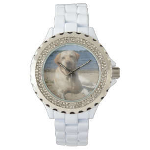 Gelbes Labrador retriever Armbanduhr