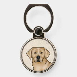 Gelbes Labrador Retriever Art Niedlicher Labrador  Handy Ring