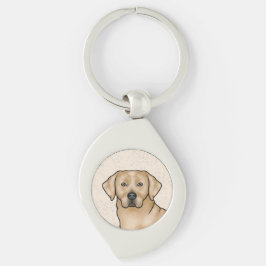 Gelbes Labrador Retriever Art Niedlicher Labrador  Schlüsselanhänger