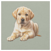 Gelbes Labrador Retriever Dog Fabric Stoff (Nahaufnahme)