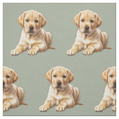 Gelbes Labrador Retriever Dog Fabric Stoff (Muster)