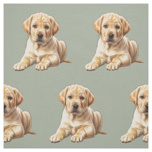 Gelbes Labrador Retriever Dog Fabric Stoff (Muster)