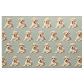 Gelbes Labrador Retriever Dog Fabric Stoff (Fat Quarter (45,7 x 55,9 cm))