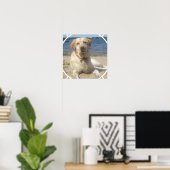 Gelbes Labrador Retriever Doster Poster (Heimbüro)