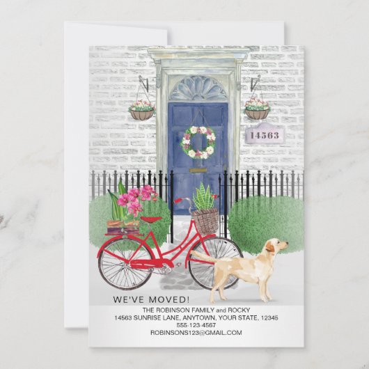 Gelbes Labrador Retriever Fahrradtür Ankündigung (Vorderseite)